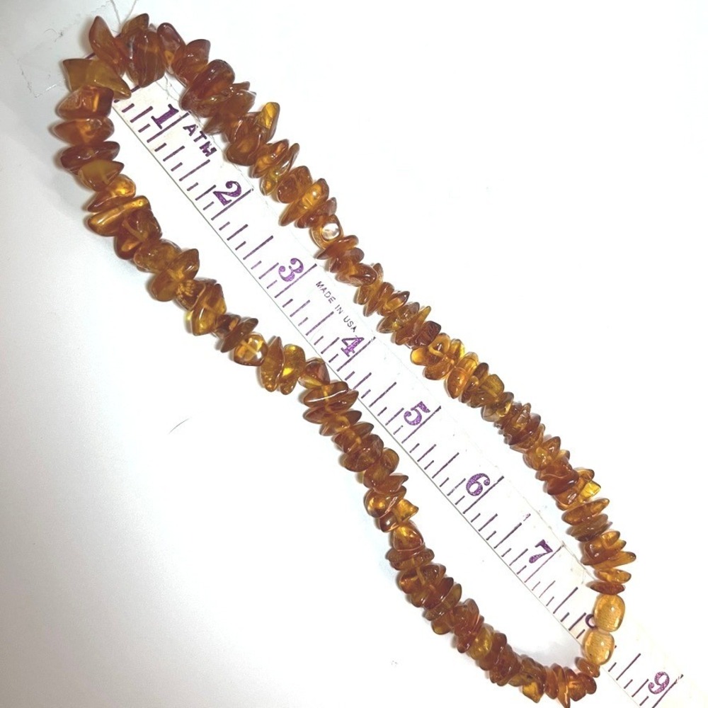 Vintage Baltic Amber Nugget Necklace Honey Yellow Cognac Barrel Clasp 31g 16 - Picture 4 of 11